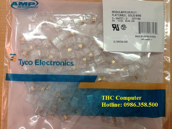 Hạt điện thoại, Hạt bấm điện thoại AMP RJ11